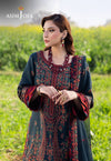 ASIM JOFA-3PC DHANAK EMBROIDERED SHIRT WITH DHANAK EMBROIDERED SHAWL AND TROUSER - 677
