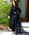 3 Piece Embroidered Lawn Shirt with Embroidered Organza Duppata 1020