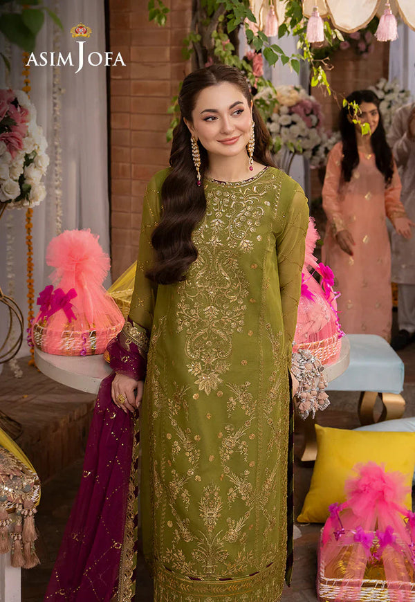 Dhanak3PC Embroidered With Chiffon Embroidered Dupatta-243