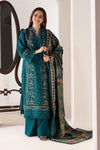 SN 61-3 Piece Embroidered Dhanak Shirt with Printed Wool Shawl