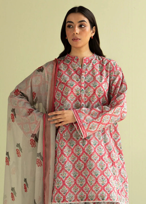 3Pc Digital Printed Lawn Shirt with Printed Dupatta CO 494