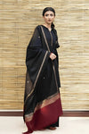 BR 1075B-3PC Dhanak suit with Woolen Shawll