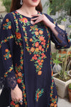 3PC DHANAK EMBROIDERED SHIRT WITH COURTRAI PRINTED SHAWL & TROUSERV676