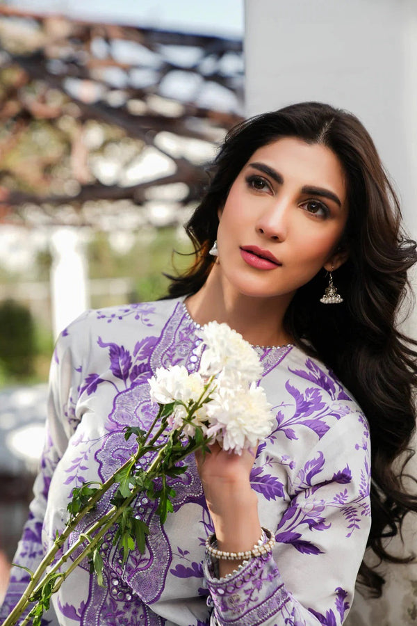 KARANDIPRINTED+EMBROIDERY UNSTITCH DRESS 3 PIECE 518W