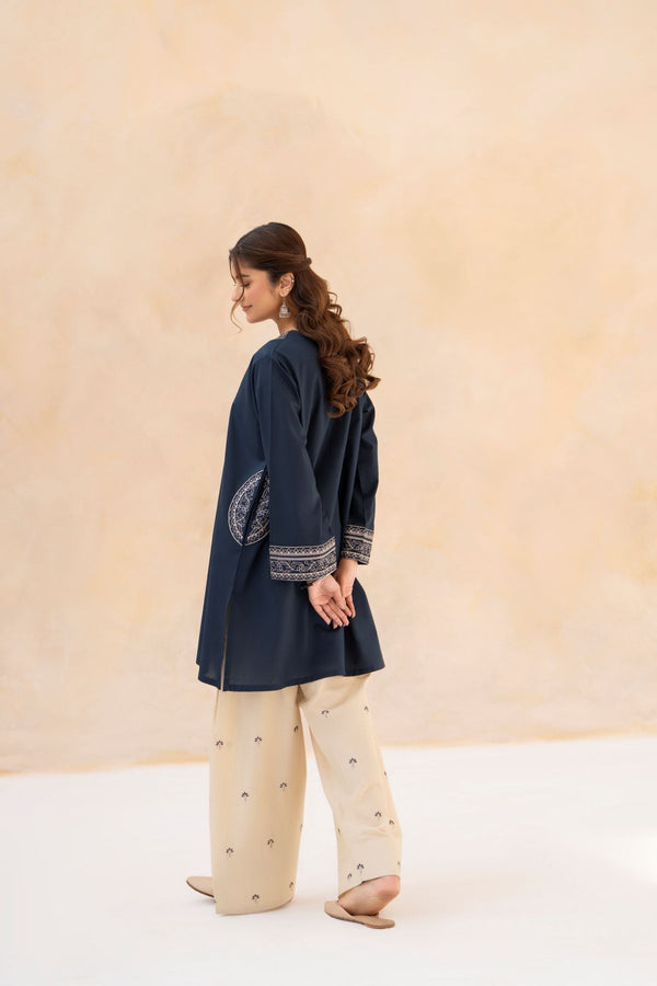 LAZULI-2PC LAWN EMBROIDERED SHIRT WITH LAWN EMBROIDERED TROUSER V733