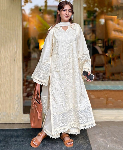 3PC LAWN EMBROIDERED SUIT-NEL- 705
