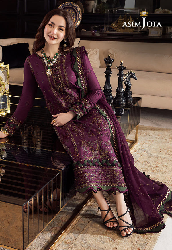 LAWN 3PC Embroidered With Chiffon Embroidered Dupatta 668 L