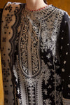 3 Piece Unstitched Fully Embroidered lawn fabric with Embroidered Bamber Chiffon Dupatta-MB2615
