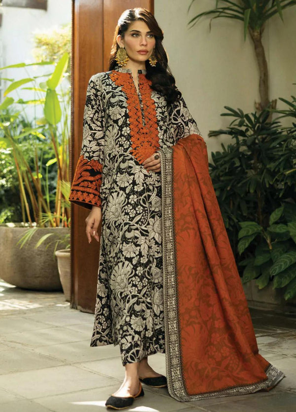 EMBROIDERED PRINTED UNSTITCHED LILEN208